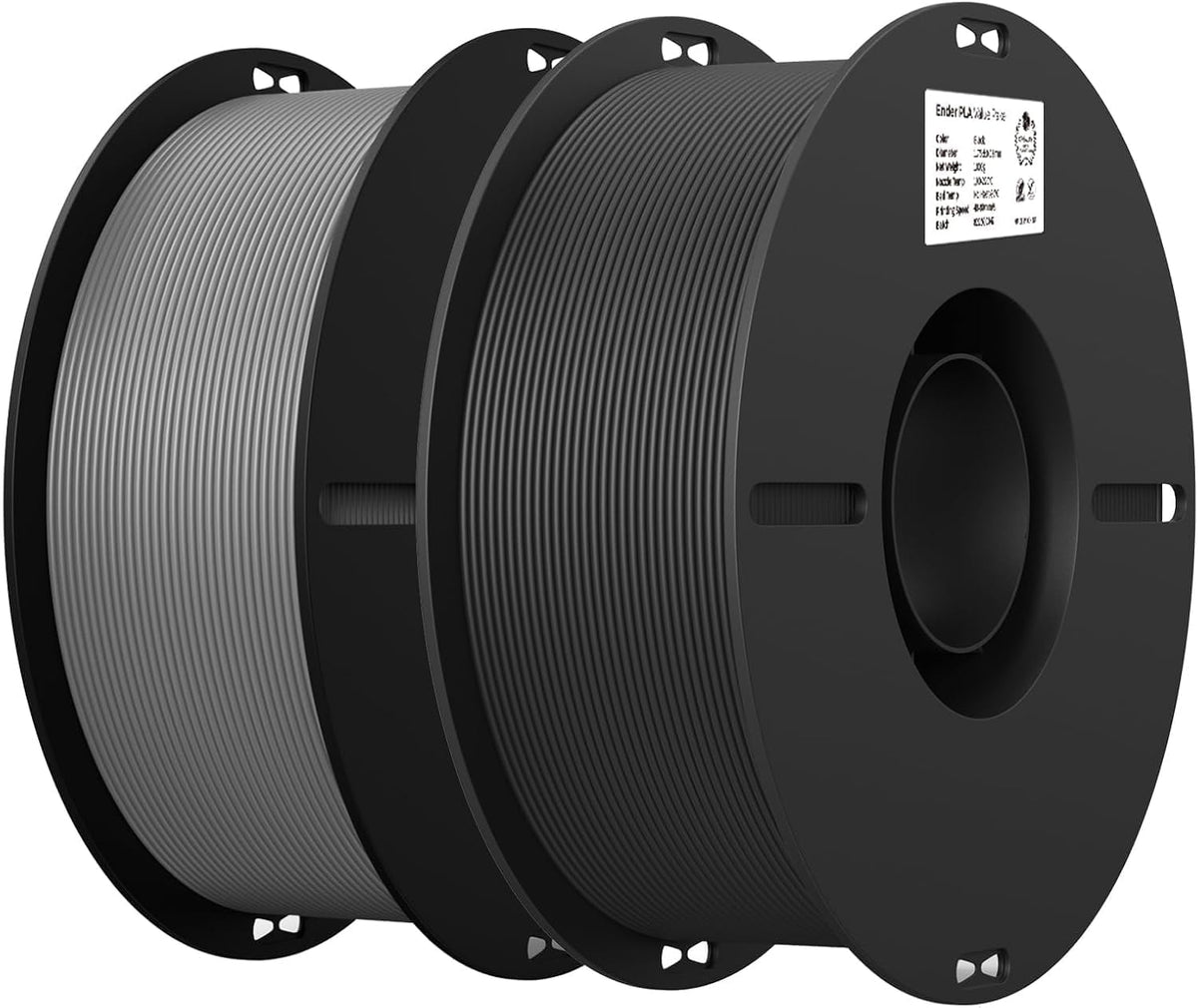 Creality Ender PLA 3D Printer Filament 1.75mm, 4 Packs 1KG Spool(2.2lbs), Dimensional Accuracy +/-0.03mm, No Clogging & Bubbles, Fits for Most FDM 3D Printers (White*4KG)