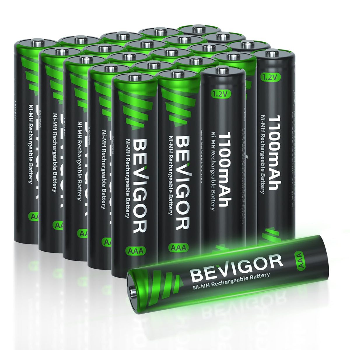 BEVIGOR AA Rechargeable Batteries 8 Pack, 1500 Cycles 2800mAh 1.2V High Capacity AA Ni-MH Rechargeable Batteries, Precharged
