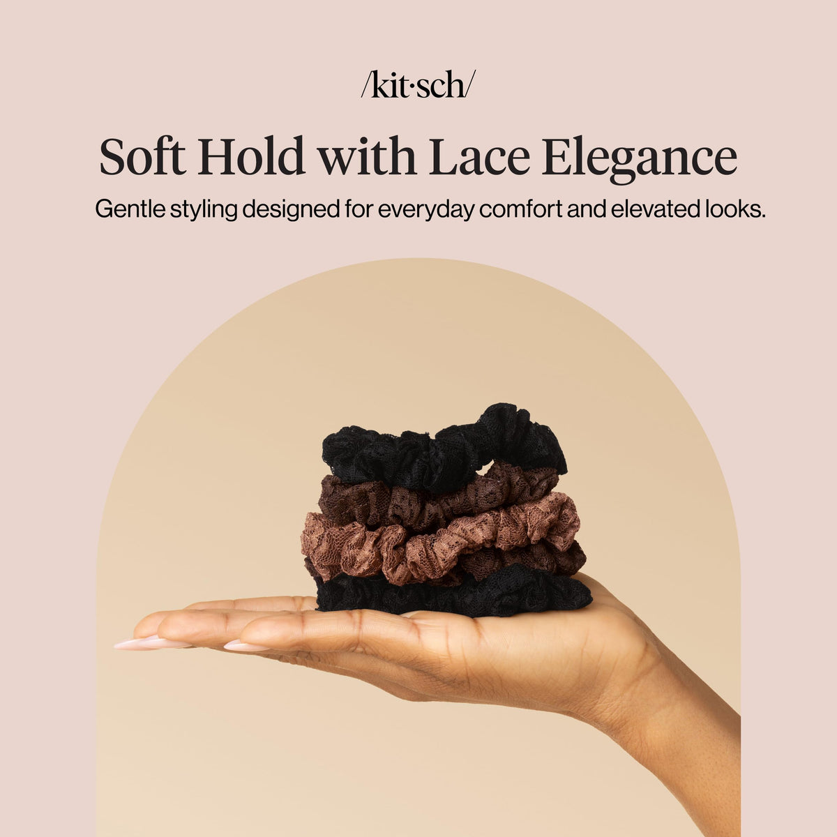 Kitsch Satin Scrunchies for Women 3pcs - Garden Bouquet