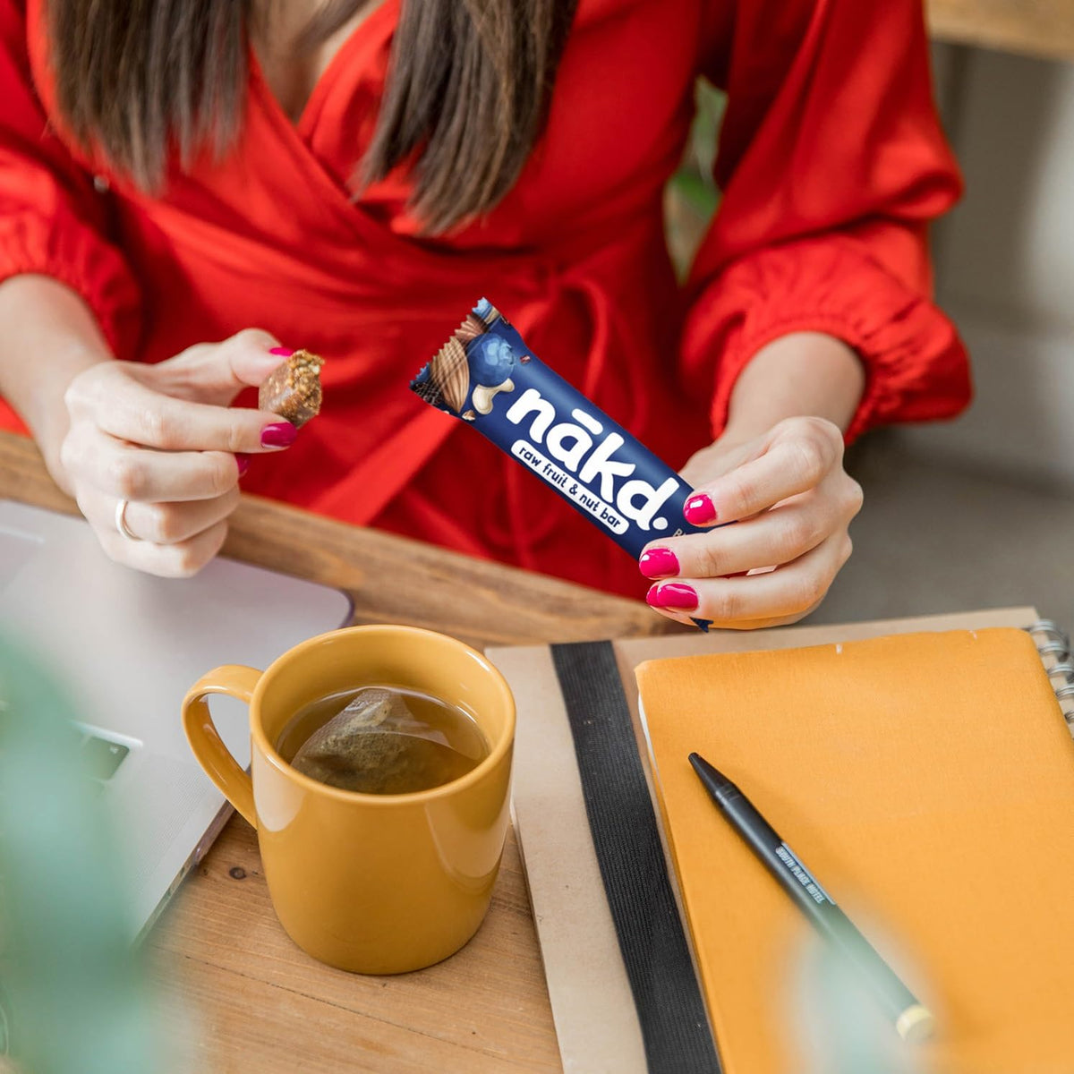 Nakd Bakewell Tart Natural Fruit & Nut Bars - Vegan - Gluten Free - Healthy Snack, 35 g (Pack of 18)