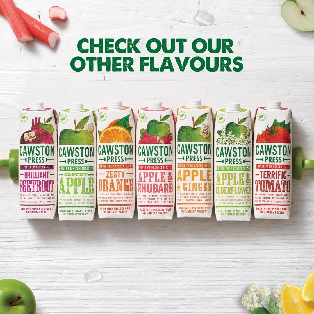Cawston Press Brilliant Beetroot Pressed Juice 1 litre (Pack of 6) - Pure Pressed Beetroot, Vegan, No Added Sugar