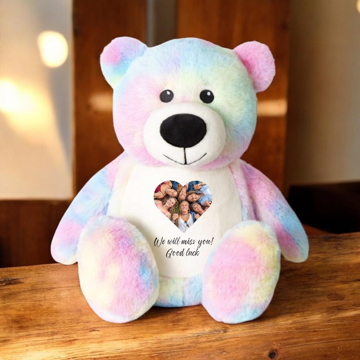 Custom Photo Teddy Keepsake | Personalized Picture Bear for Birthdays & Special Occasions | Memorial Baby Loss Keepsake | Personalised Gifts for Girlfriend, Multi