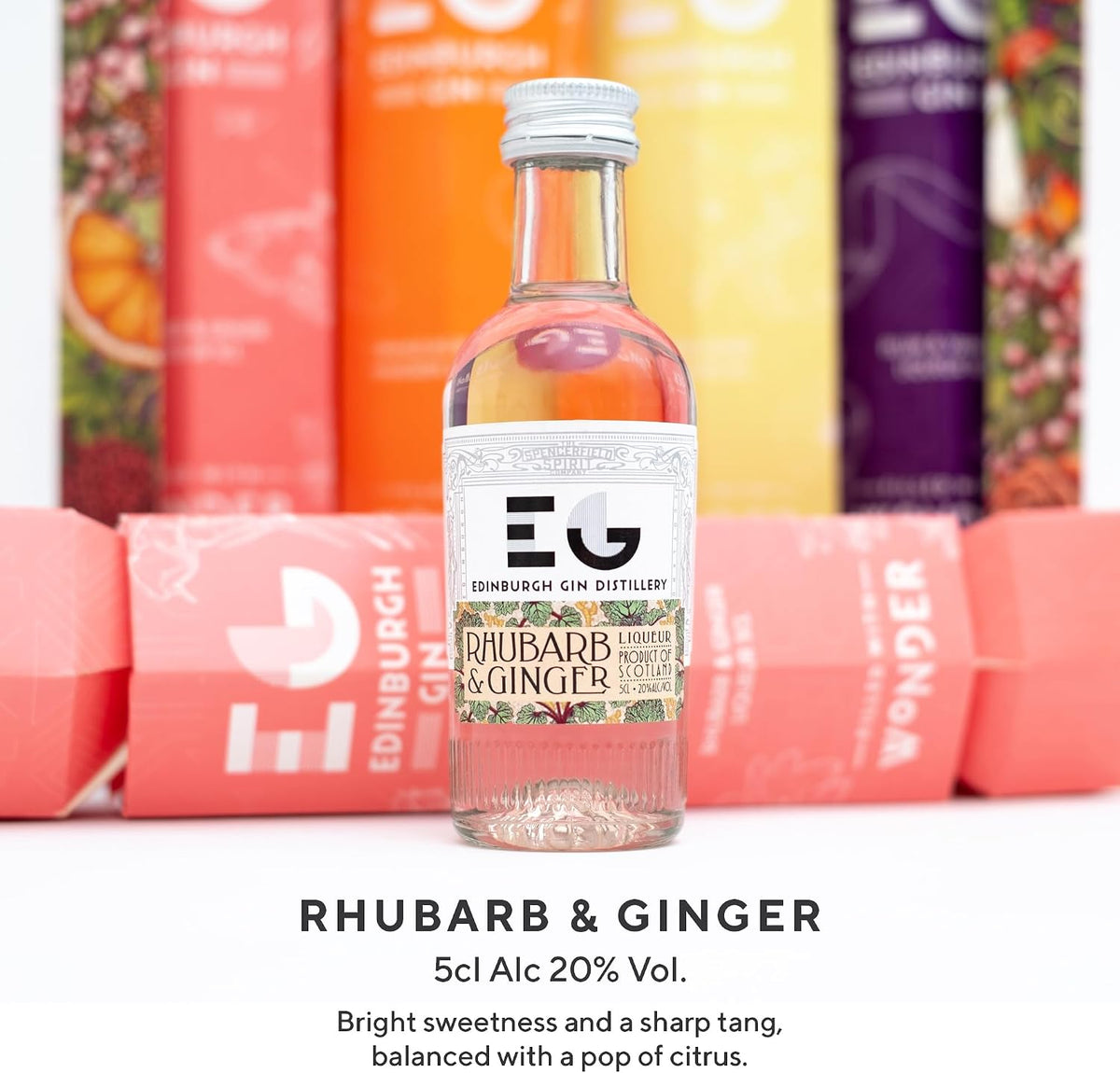 Edinburgh Gin Christmas Crackers, Flavoured Liqueur, 4 x 5 cl