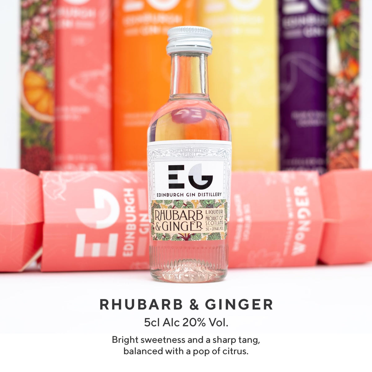 Edinburgh Gin Christmas Crackers, Flavoured Liqueur, 4 x 5 cl