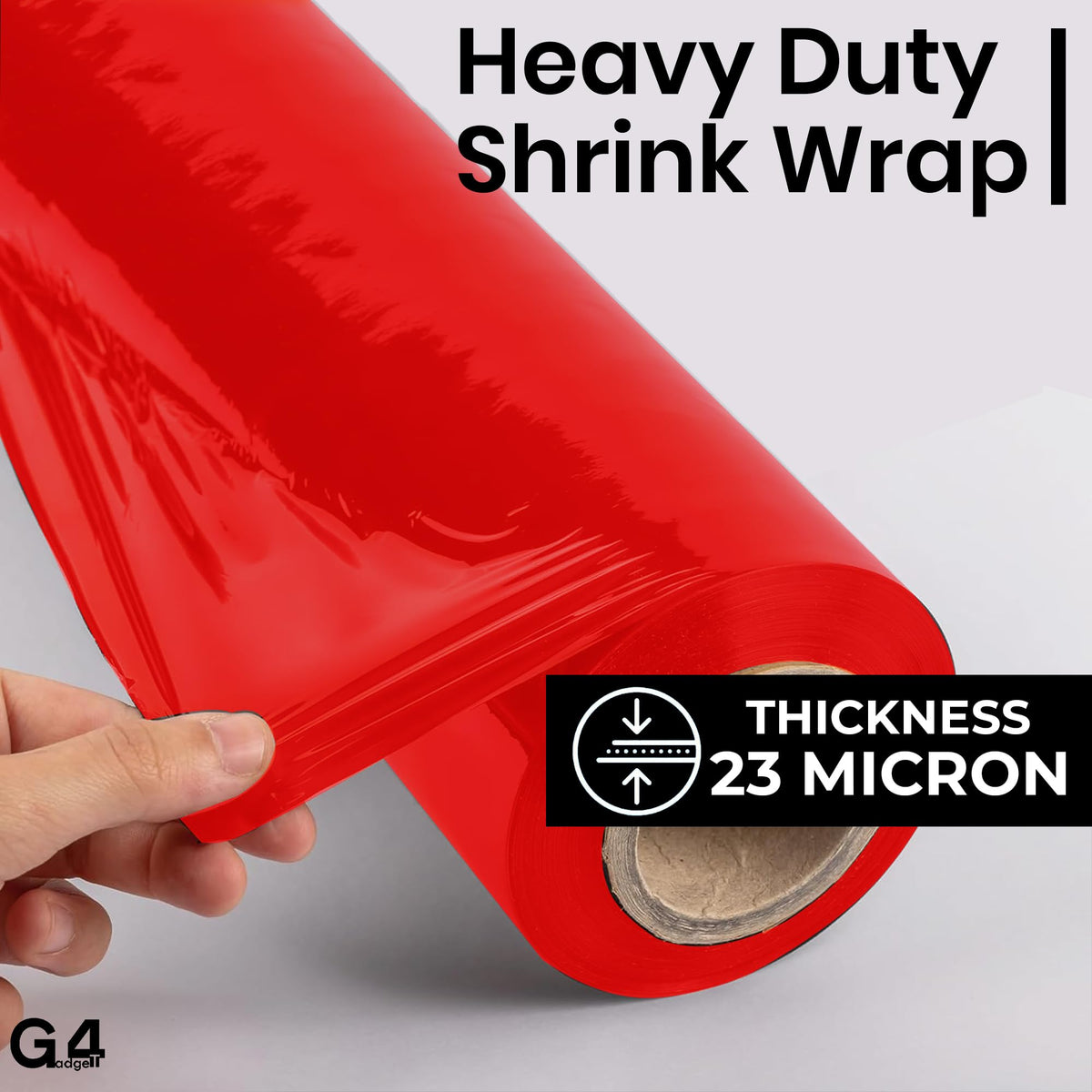 Heavy Duty Strong Pallet/StretchWrap/Shrink Wrap Packaging Cling Film - 400mm x 220m Pallet Stretch Wrap for Moving Home, Furniture, Luggage and Parcel (Black ‎40cm x 220m (STD CORE))