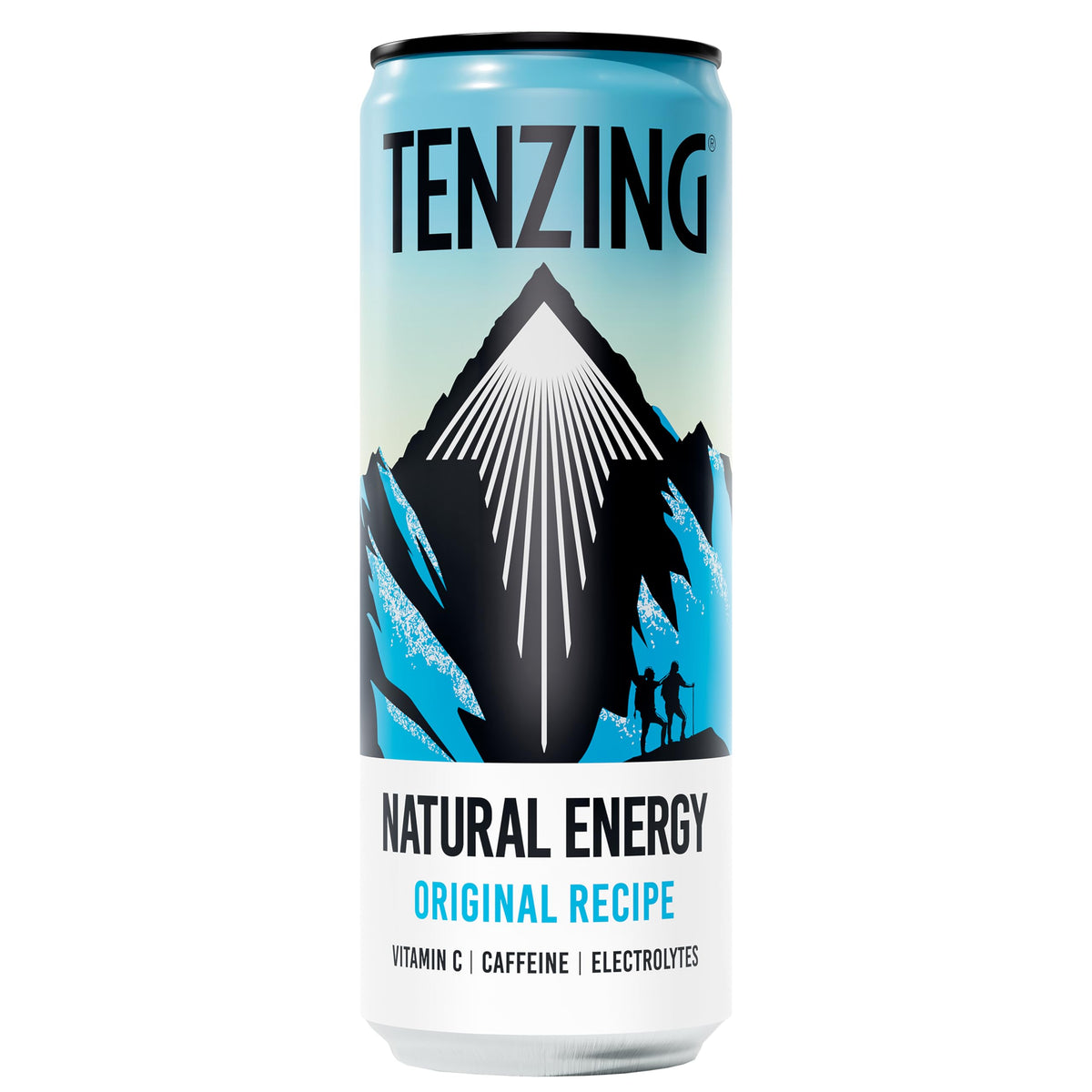 TENZING Natural Energy Drink, Plant Based, Vegan, & Gluten Free, +BCAA, Apple & Seaberry, 330ml (Pack of 12) - Packaging may vary