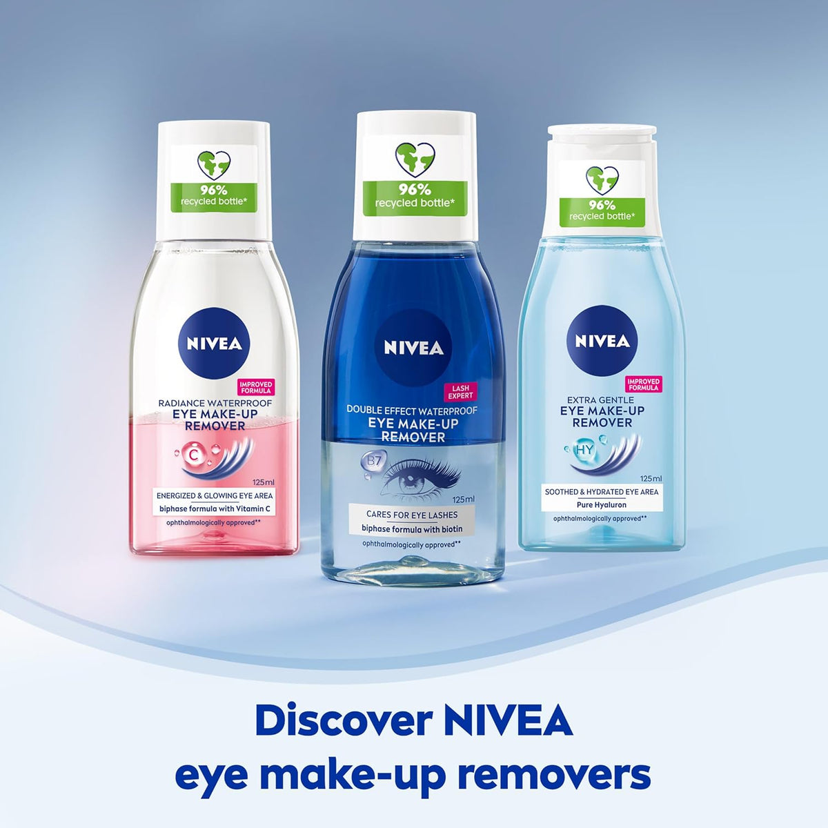 NIVEA Double Effect Waterproof Eye Make-Up Remover, 125 ml