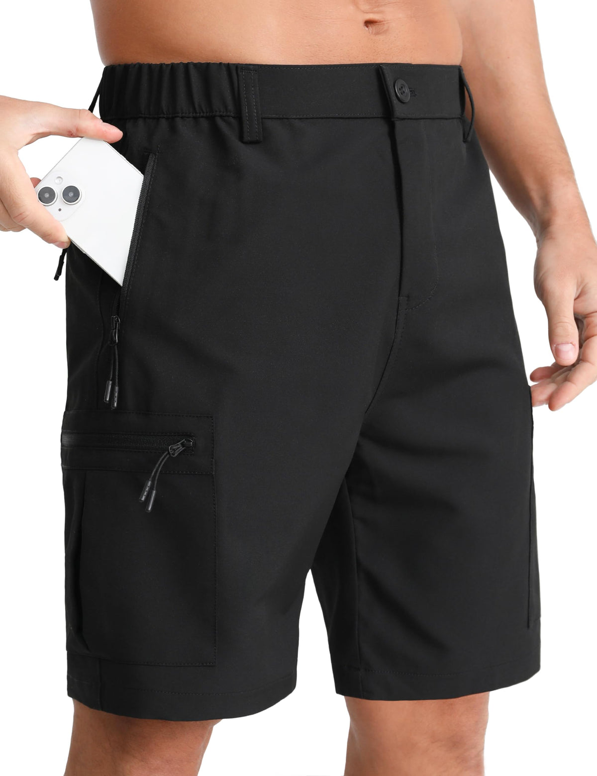 APTRO Mens Cargo Hiking Shorts Outdoor Lightweight Golf Casual Shorts for Men with 5 Zipper Pockets