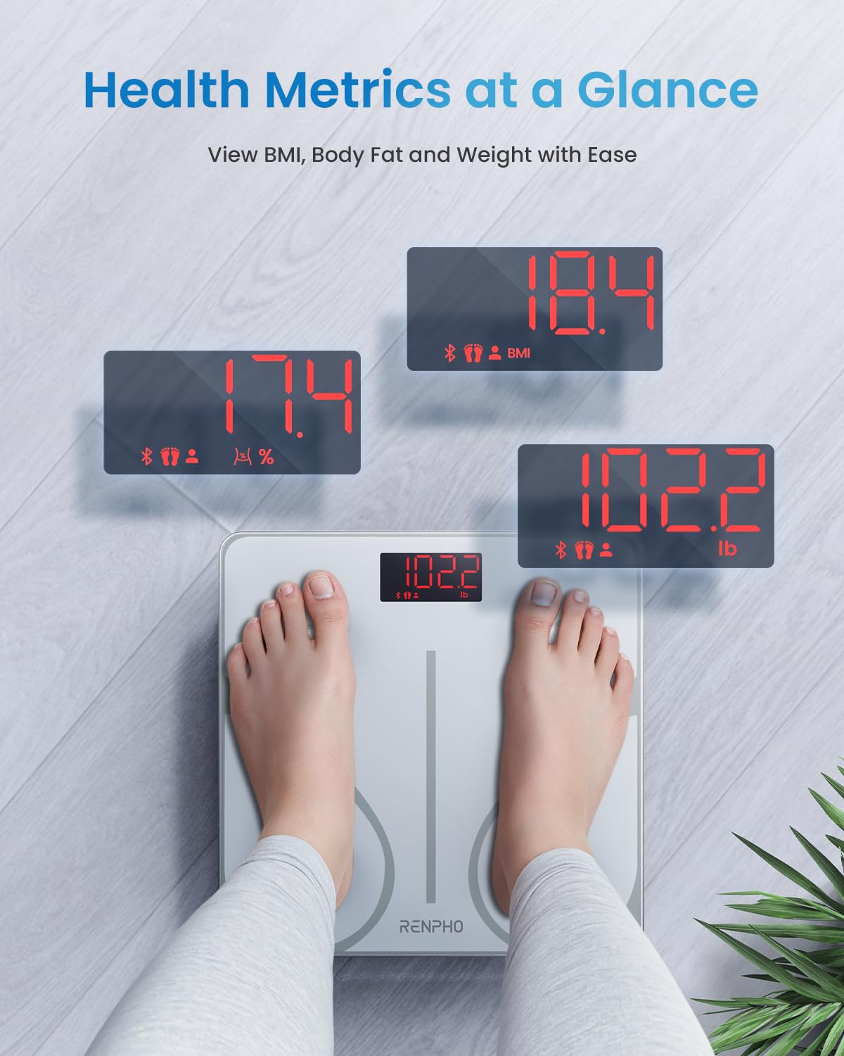 RENPHO Scales for Body Weight with App, 13 Body Metrics Tracking, Elis 1
