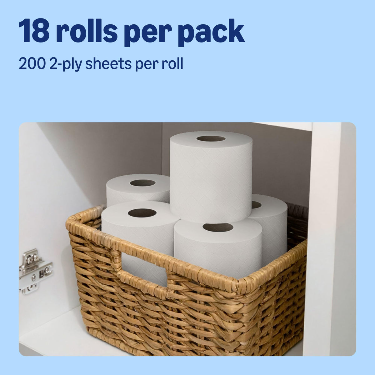 by Amazon Soft Toilet Tissue, 2-Ply, 45 Rolls (5 Pack of 9), 200 Sheets per Roll