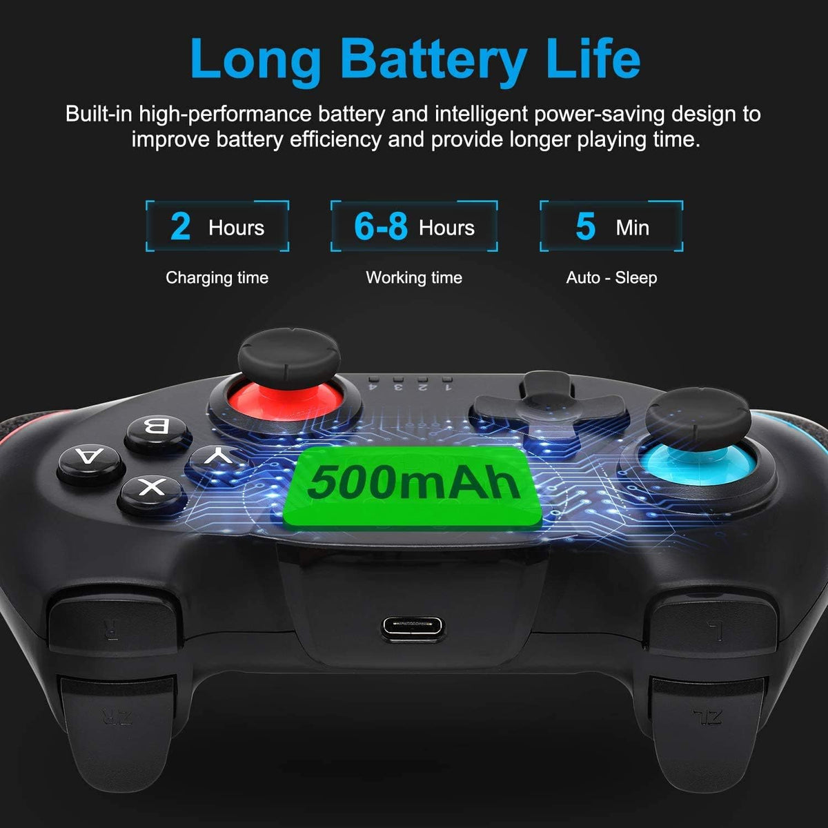 Olimoxi Wireless Pro Controller for Switch 1, Switch 2, Lite, OLED, PC