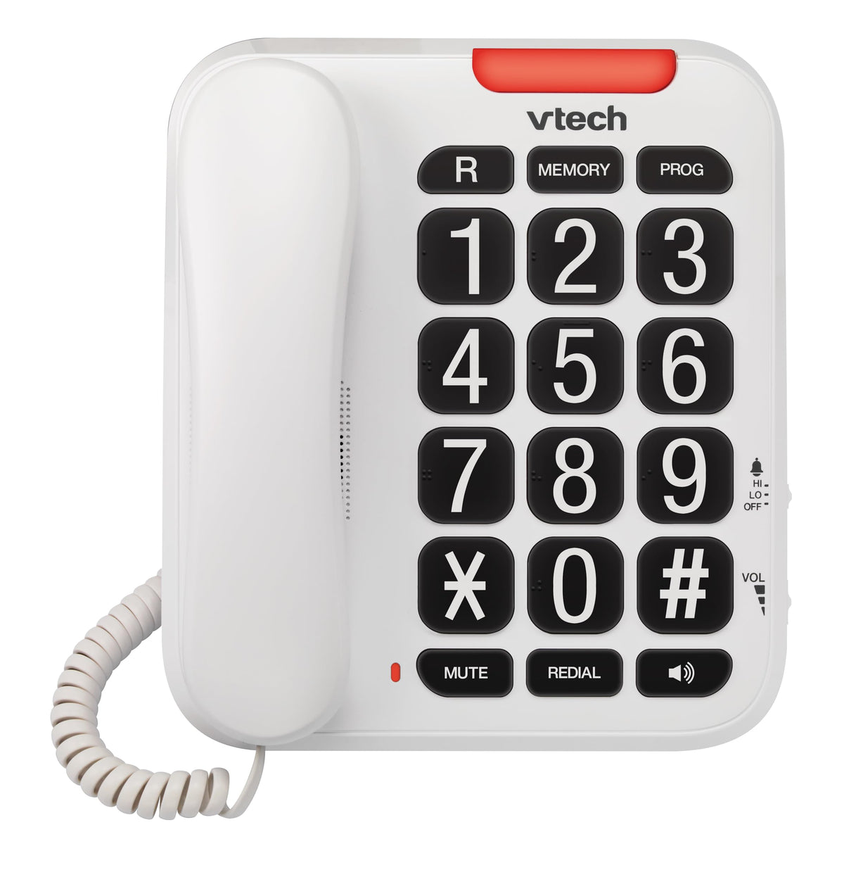 VTech CD1100 Trimstyle Corded Home Phone.No AC Power Required,Landline Phone with last number redial key,ringer control,receiver volume control,recall key,hearing aid compatible,table&wall mountable