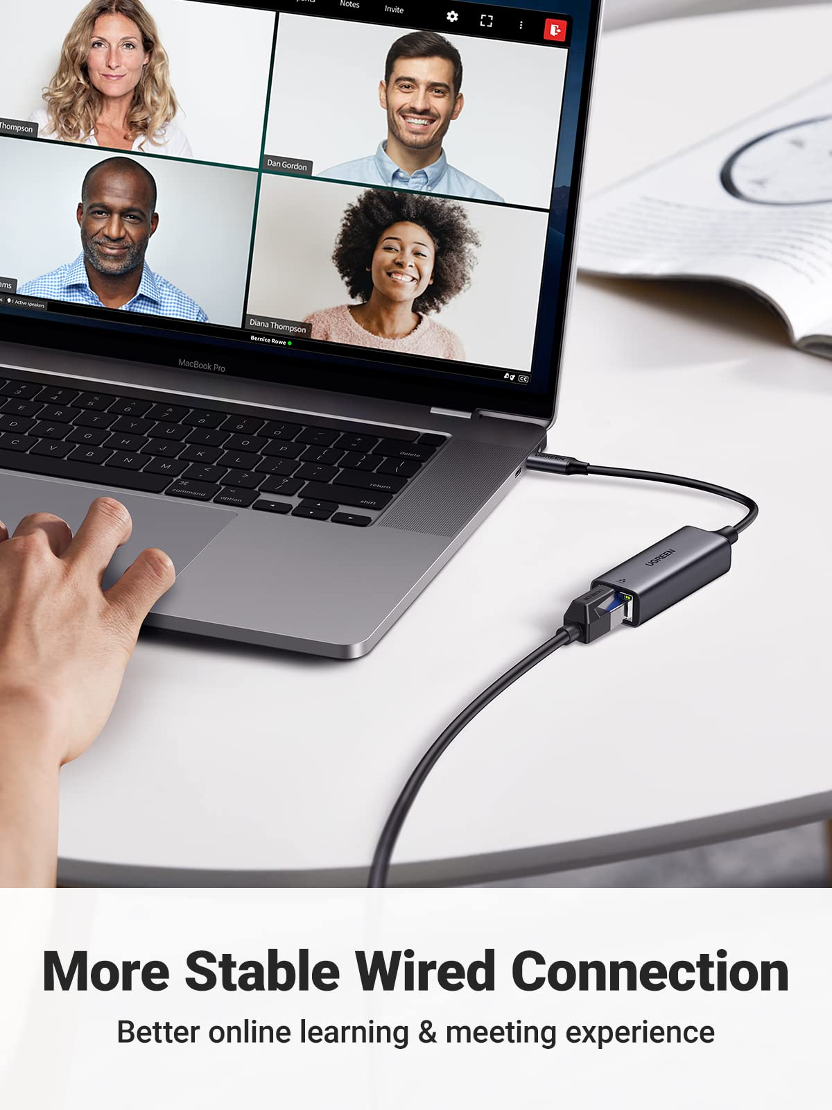 UGREEN USB C to Ethernet Adapter, Gigabit Wired Network Adapter