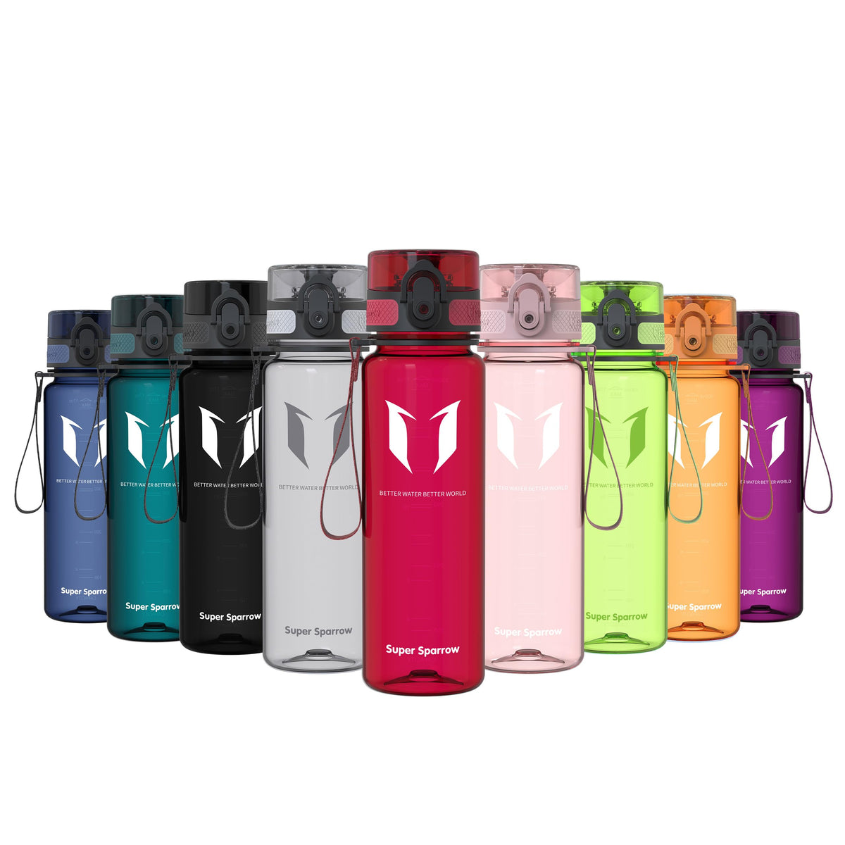 Sparrow Water Bottle 500ml/750ml/1L BPA-Free Tritan Drinks Bottle One-Click