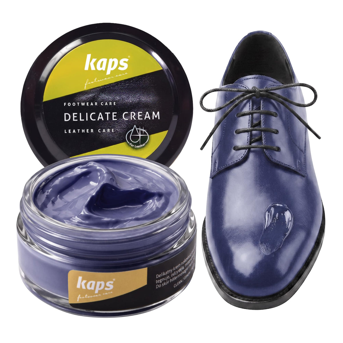 Leather Shoe Cream Polish & Conditioner, Kaps 50ml