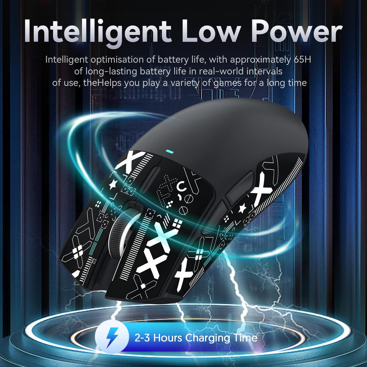 ATTACK SHARK X11 Gaming Mouse with Magnetic Charging Dock, PixArt PAW3311 Gaming Sensor, BT/2.4G Wireless/Wired Gaming Mouse with Mouse Grip Tape, 22000 DPI, Gamer Mice for Win11/Xbox/PS/Mac (Red)