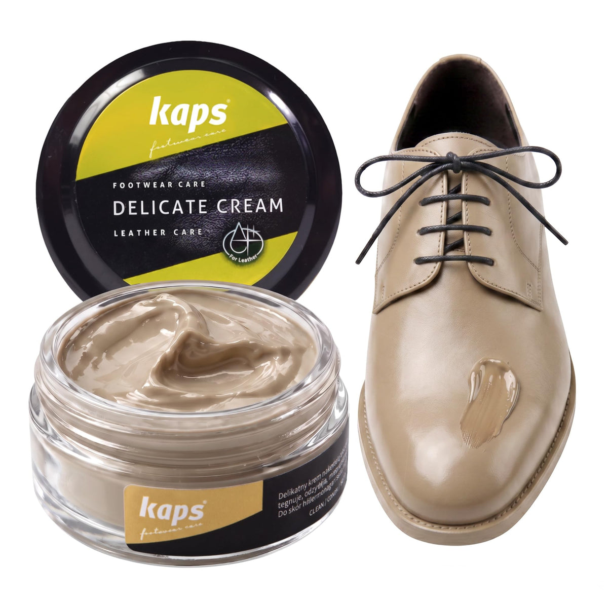 Leather Shoe Cream Polish & Conditioner, Kaps 50ml