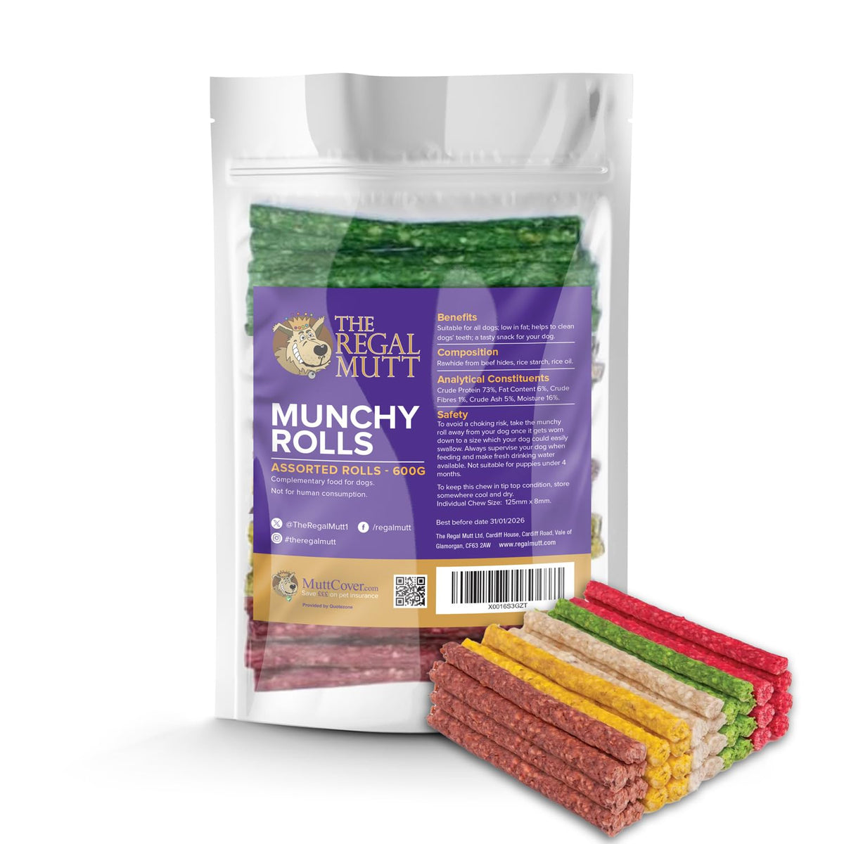 The Regal Mutt - Chewy Twists with Chicken - 1kg Bag