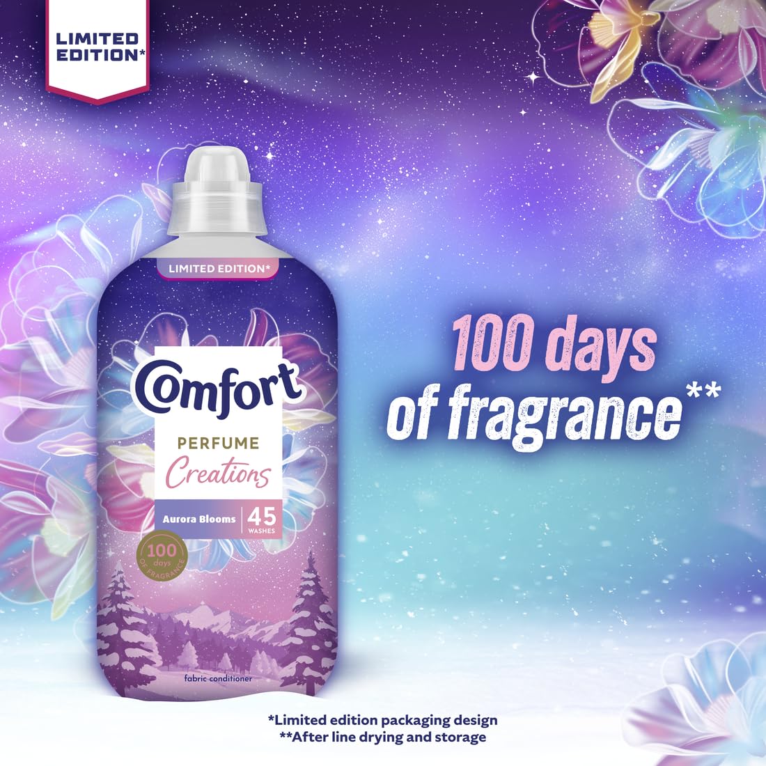 Comfort Pure Dreams Cashmere Soft Fabric Conditioner Dermatologist-Recommended Gentle Next to Sensitive Skin 48 washes(1.44 L) - Case pack of 6