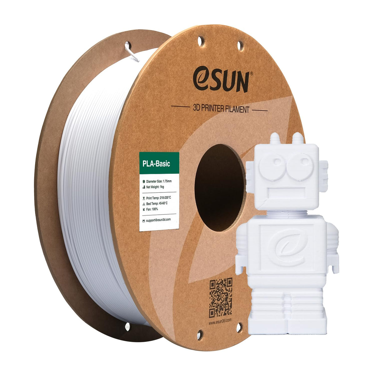 eSUN PLA Filament 1.75mm, PLA Basic Dimensional Accuracy +/- 0.05mm, 1KG Spool (2.2 LBS) Speedy Filament for 3D Printers,Black