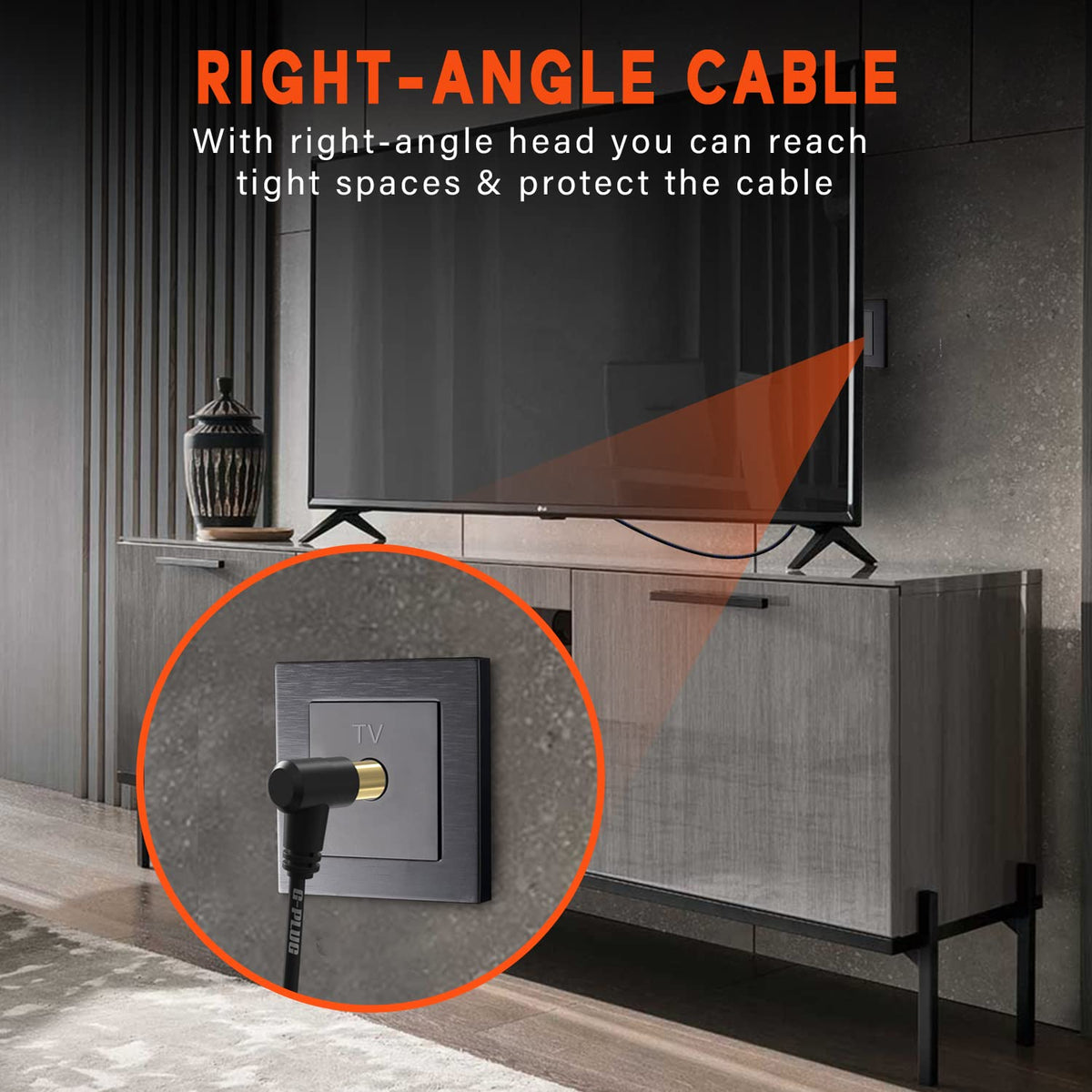 G-PLUG 2m TV Aerial Cable, Coaxial Cable for Freeview, Sky Box and Freesat