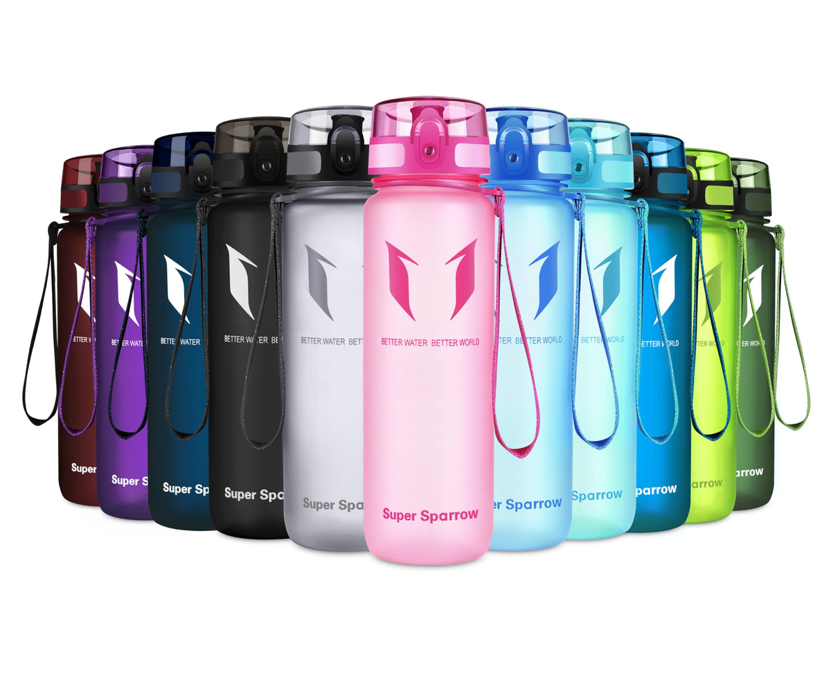 Sparrow Water Bottle 500ml/750ml/1L BPA-Free Tritan Drinks Bottle One-Click