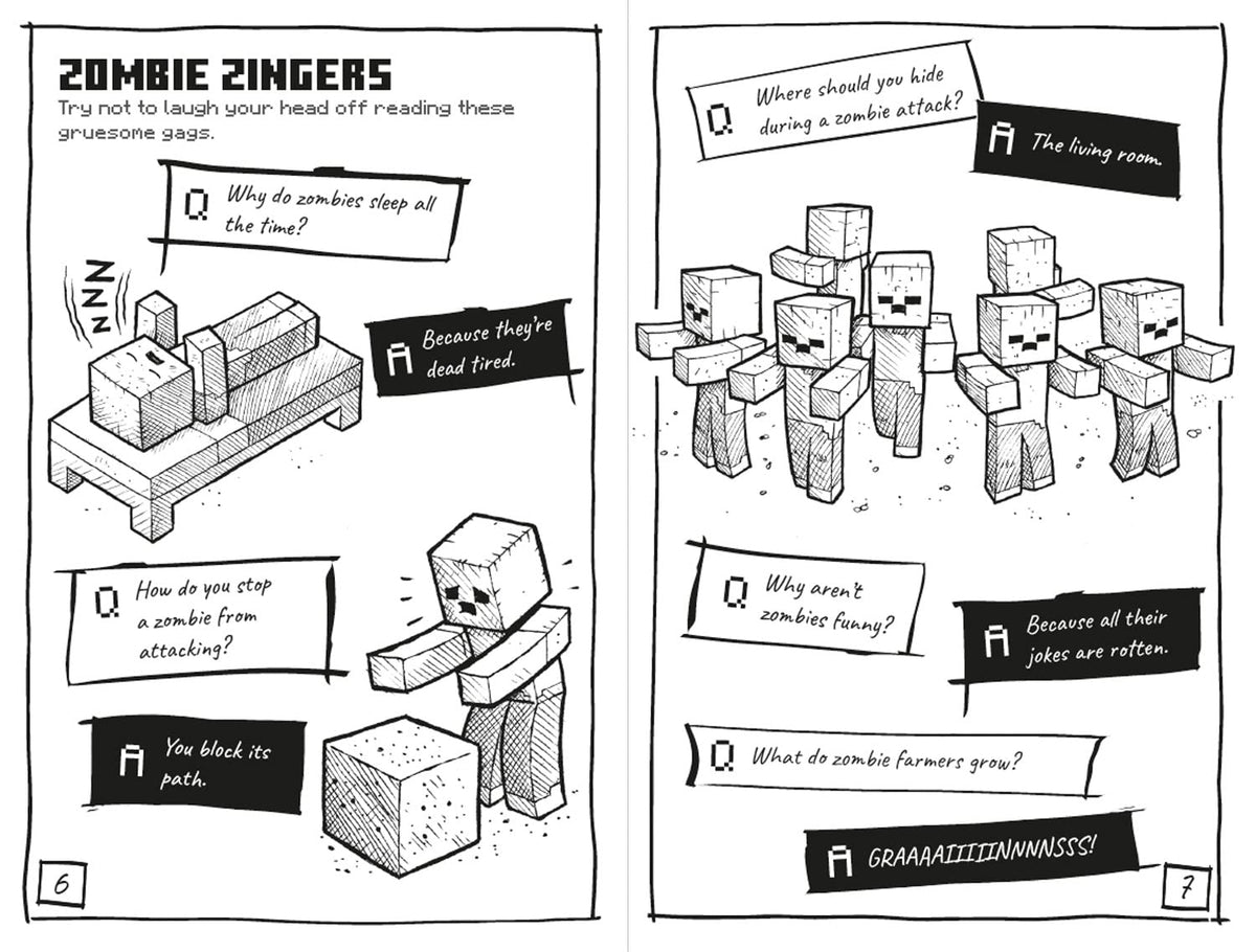 Minecraft Joke Book: An official illustrated Minecraft children’s joke book – perfect for funny kids who are into video games aged 7, 8, 9, 10 and 11!