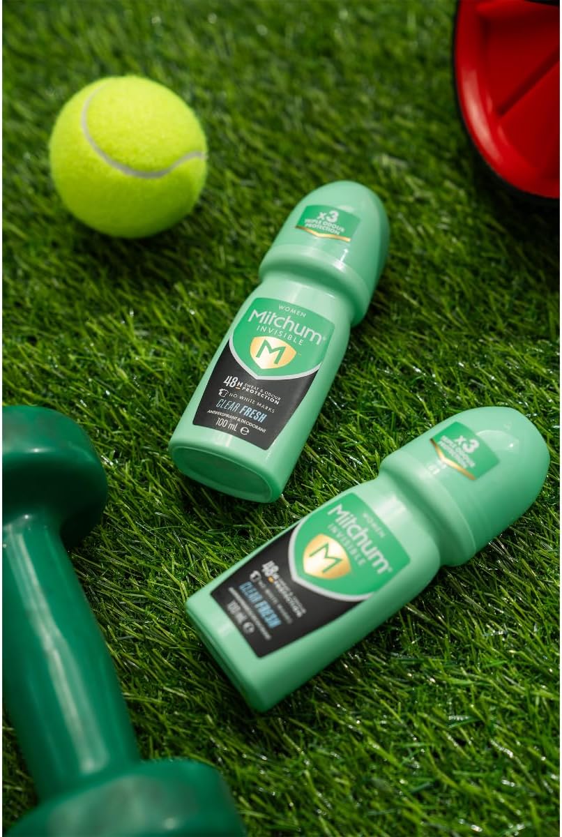 Mitchum Invisible Women 48HR Protection Roll On Deodorant & Anti-Perspirant, No White Marks, Alcohol Free, Clear Fresh