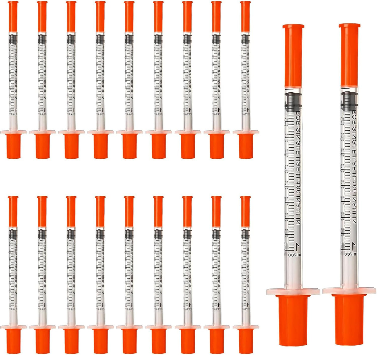 20Pack 1ml 31G 6mm Dispensing Tool, Measuring Tools Plastic Lab Accessories, Individually Packaging