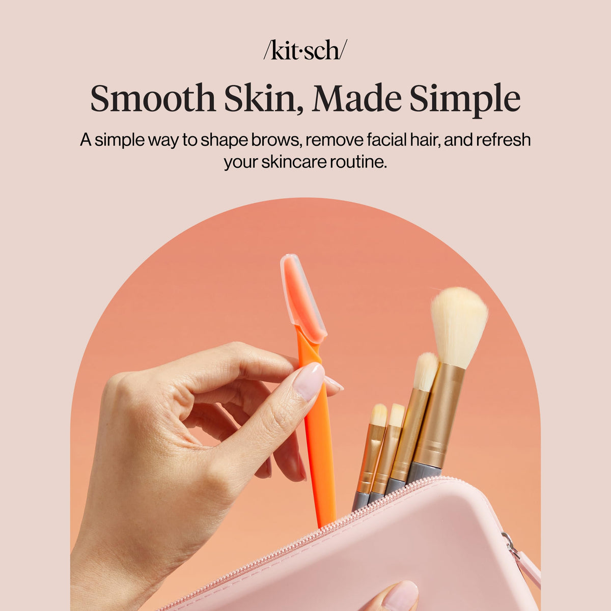 Kitsch Dermaplane Razor for Women Face 12pcs – Terracotta