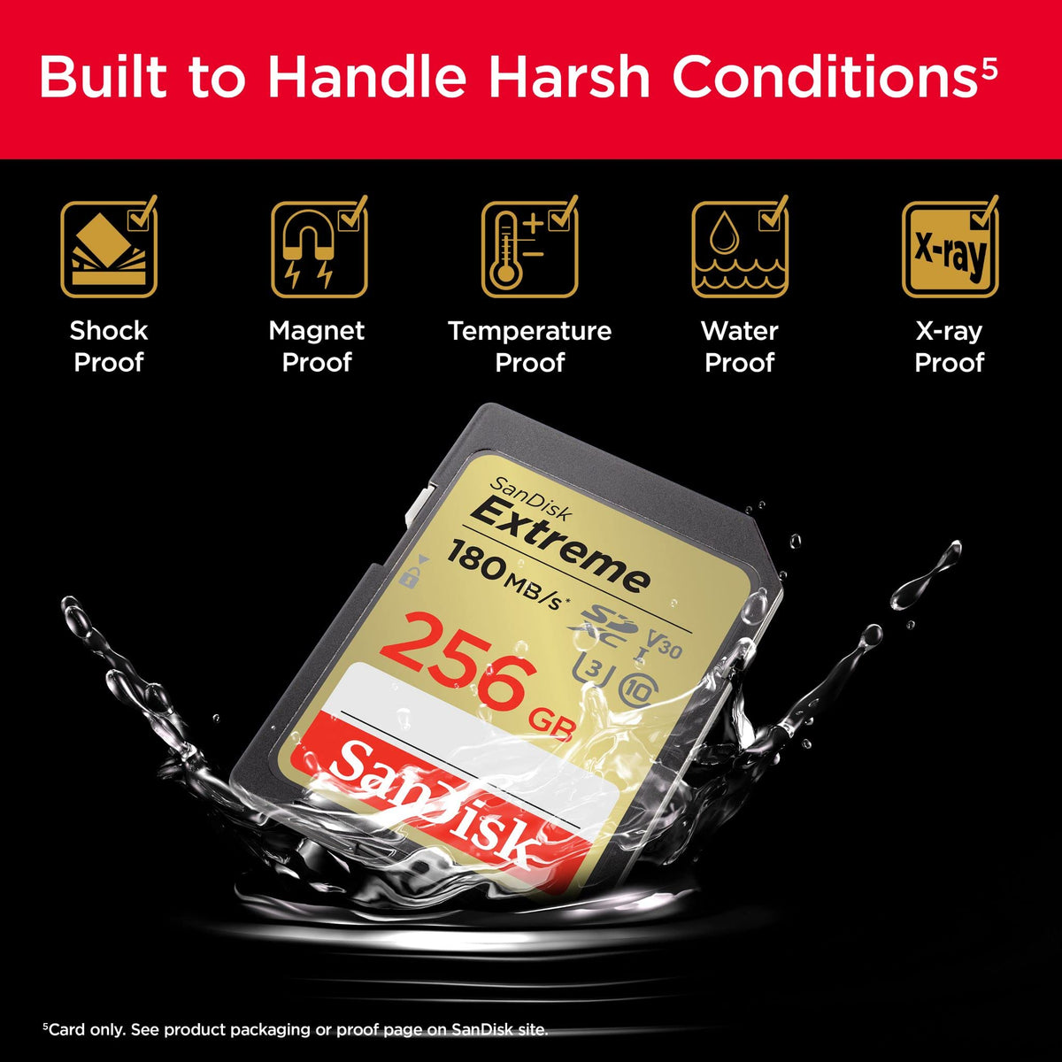 SANDISK Extreme SD Memory Card 128GB, Up to 180MB/s Read Speeds, UHS-I