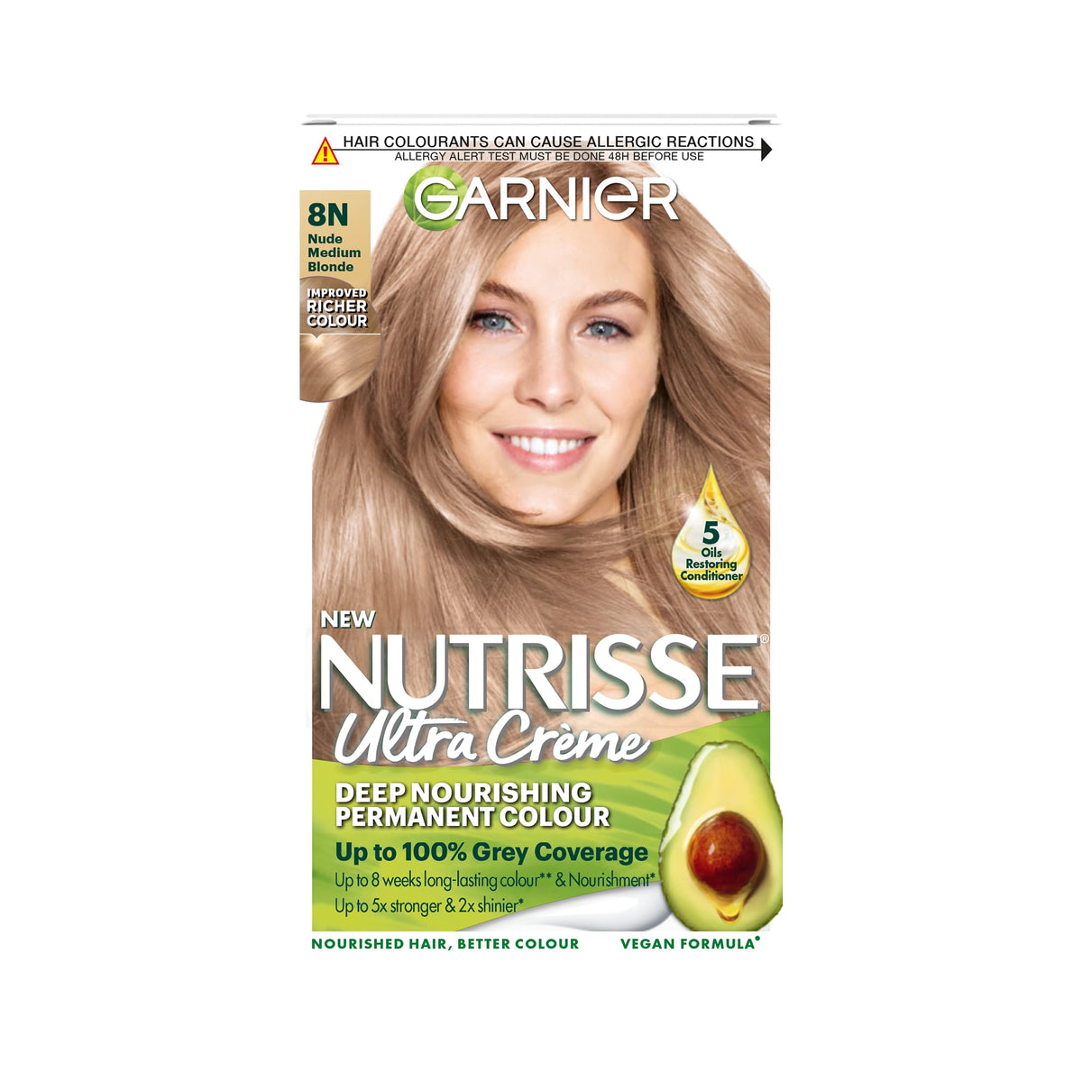 Garnier Nutrisse Ultra Color Permanent Hair Dye, 4.15 Iced Coffee Brown