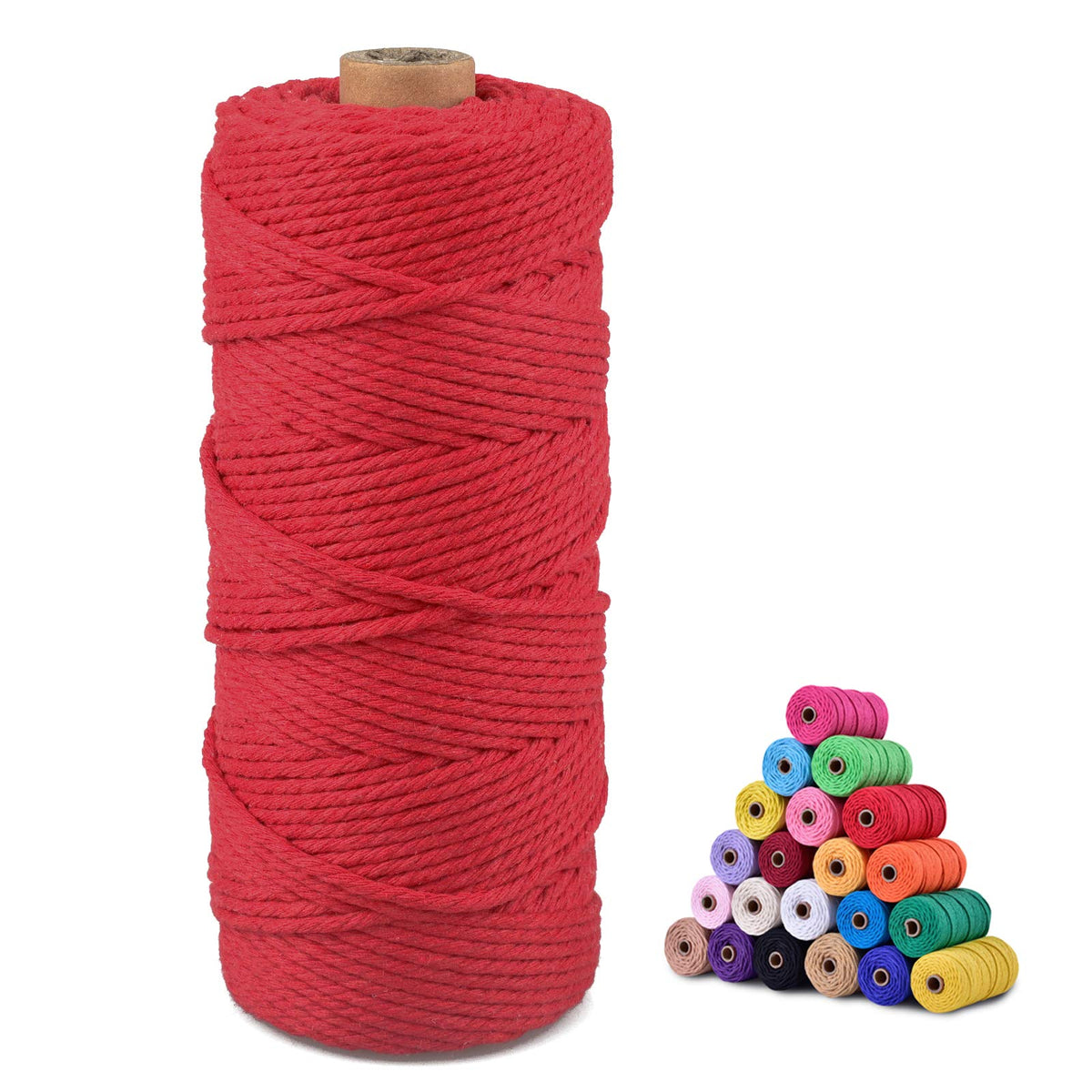 jijAcraft 4MM White Macrame Cord: 100M Cotton String Twine for Crafts