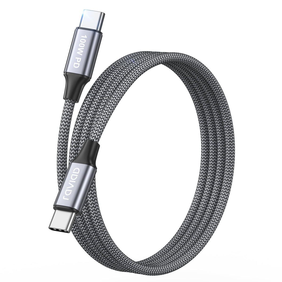 RAVIAD USB C to USB C Charger Cable 2Pack 1M 100W 5A Fast Charging Cable