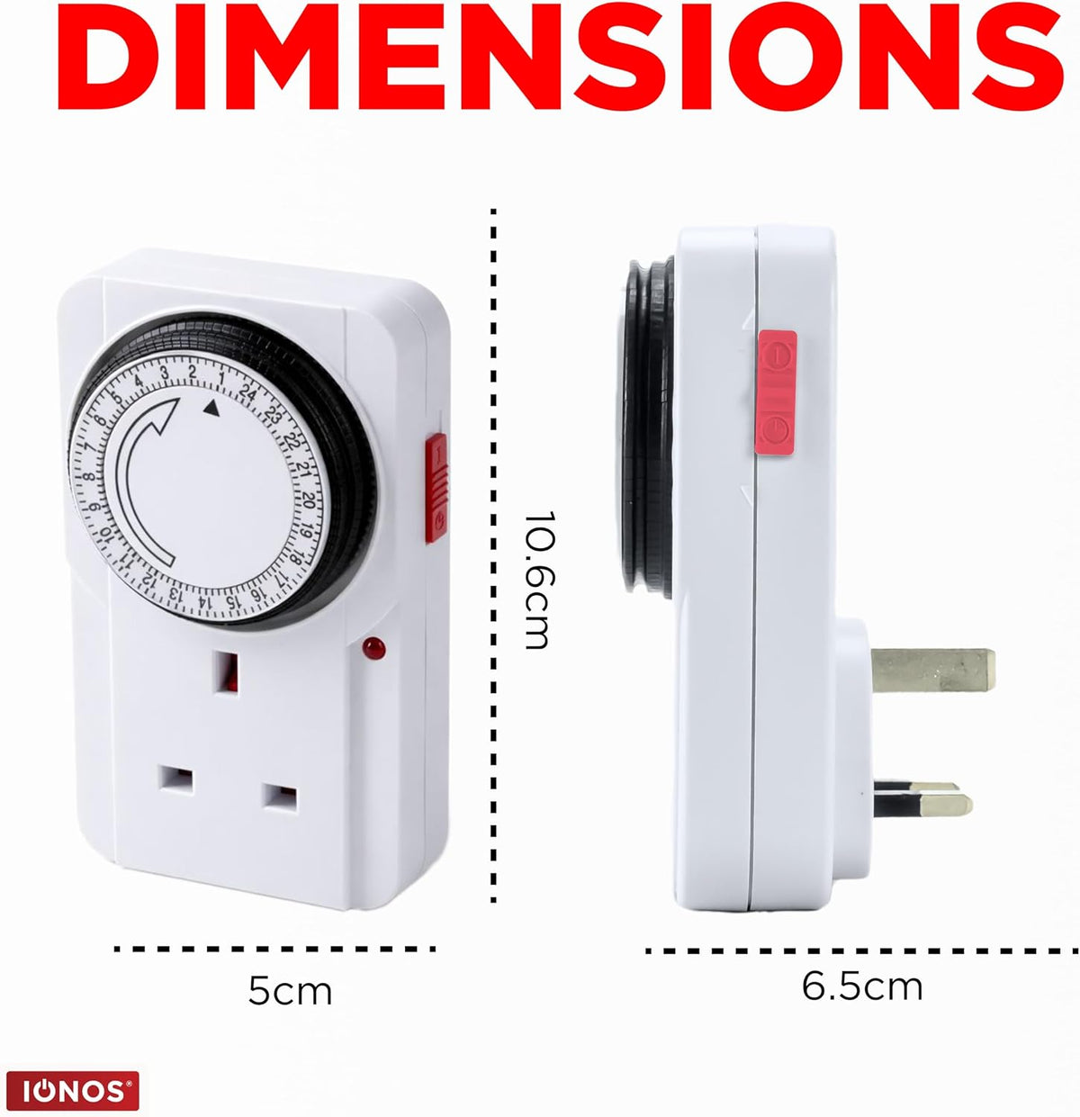 Status IONOS 24 Hour Plug-in Timer Switch, Mechanical Option B, White