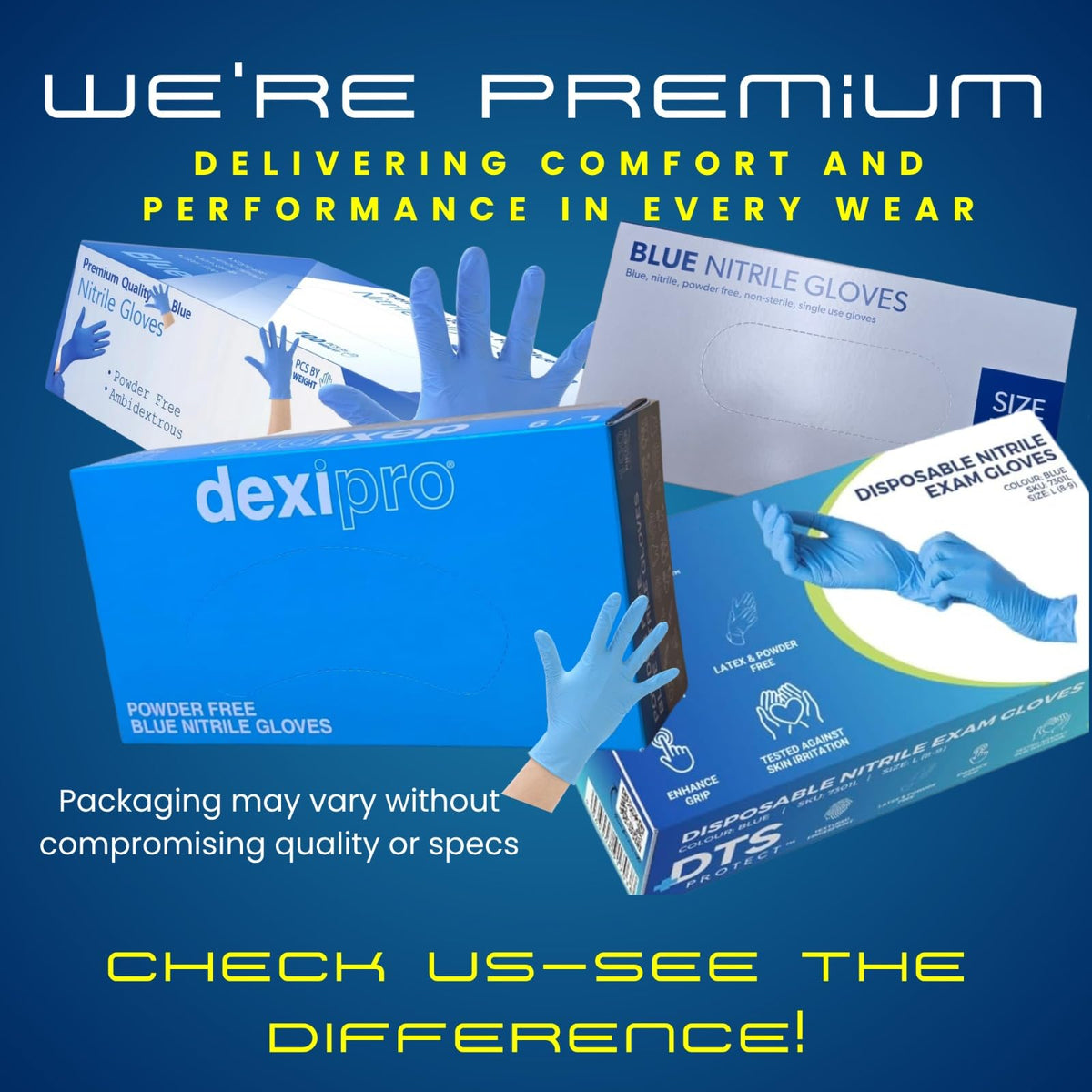 2000 Disposable Gloves Extra Large Blue Nitrile Examination Gloves Medical, Food, Care, Mechanical, Industrial, Hair & Beauty, Janitorial, Multipurpose-Powder Free (2000 Gloves, Extra Large)