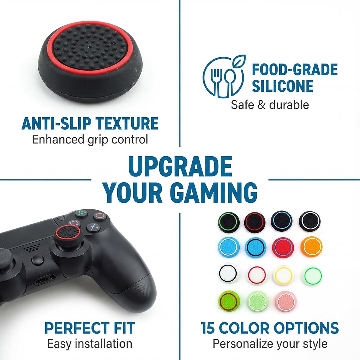 30 PcsThumb Stick Grips Caps