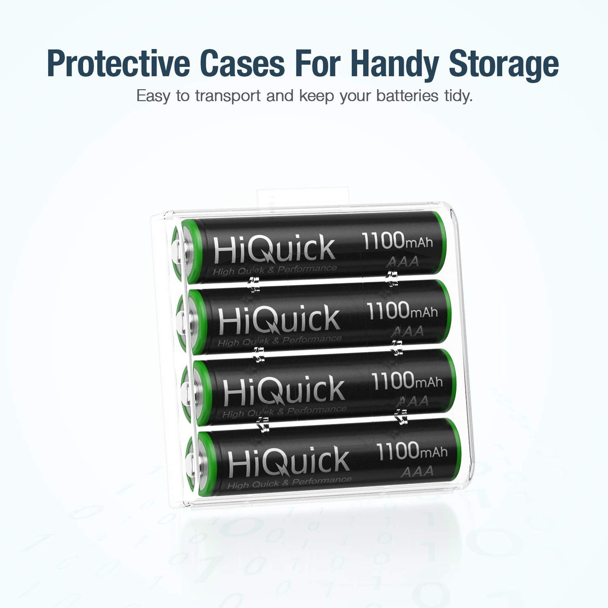 HiQuick 16 Pack AA AAA Rechargeable NiMH Batteries Set,1200 Cycles