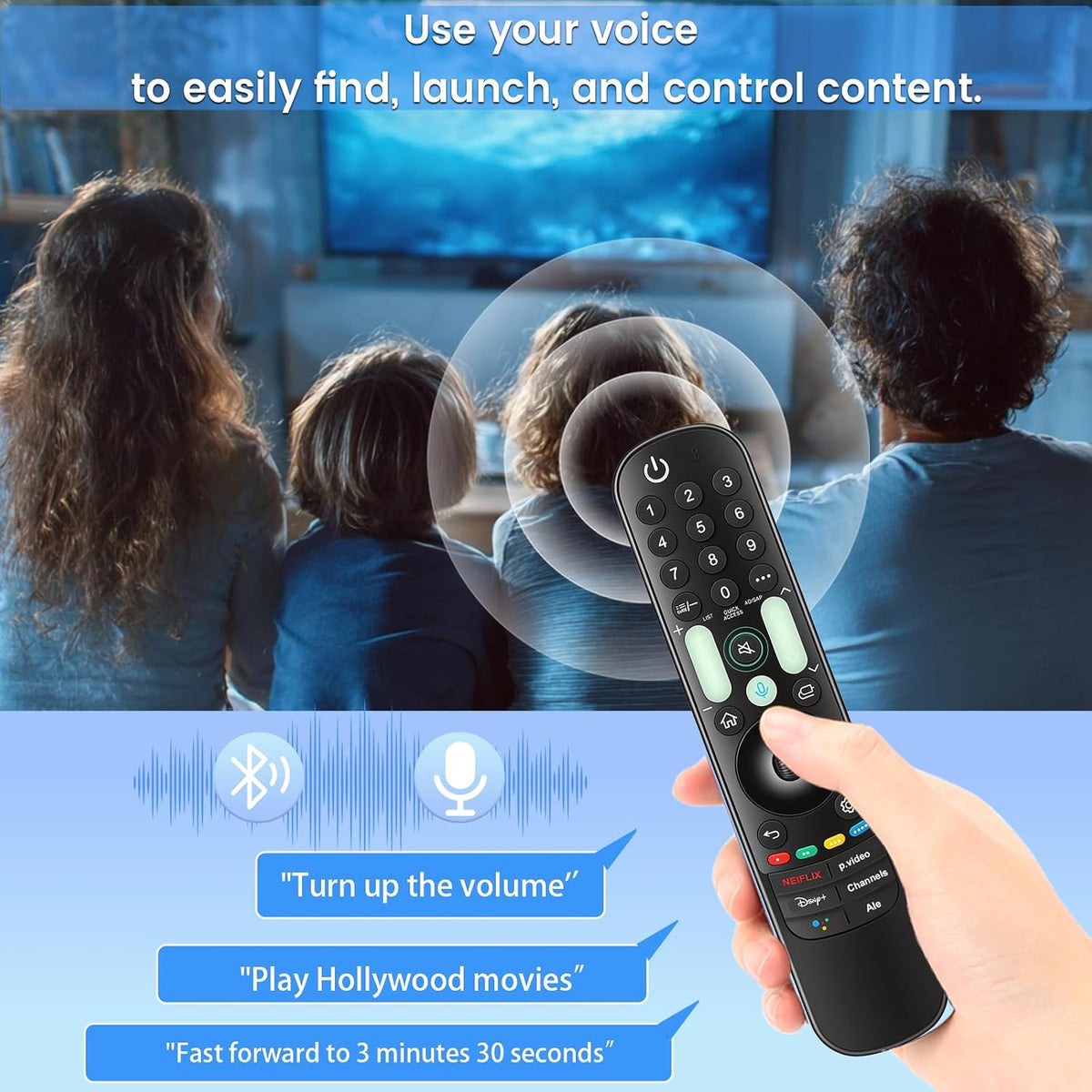for-LG-Magic-Remote, Gvirtue Solar Voice Remote Control for-LG-Smart TV