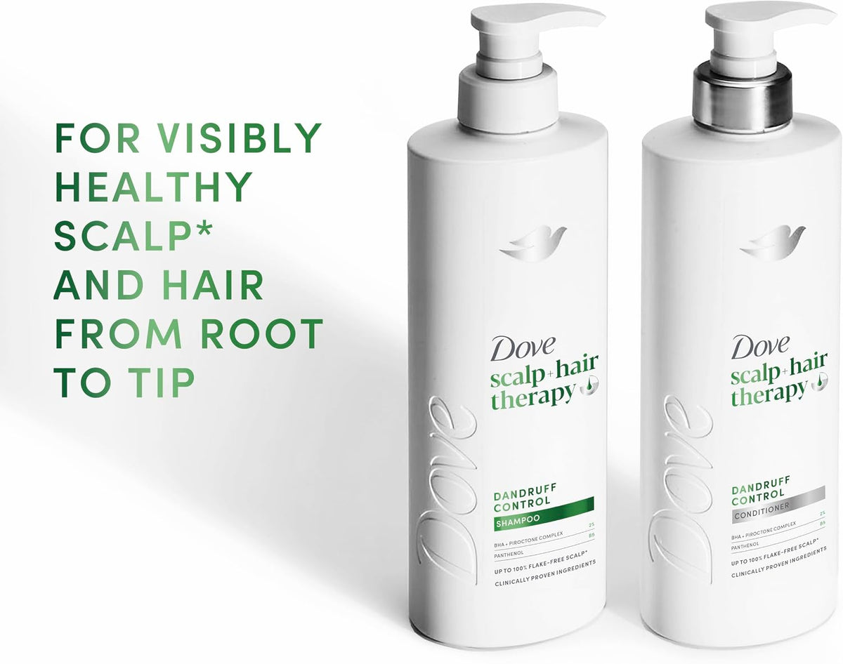 Dove Scalp + Hair Therapy Dandruff Control Shampoo hair care with Salicylic Acid, Piroctone and Panthenol for up to 100% flake-free scalp* 400 ml