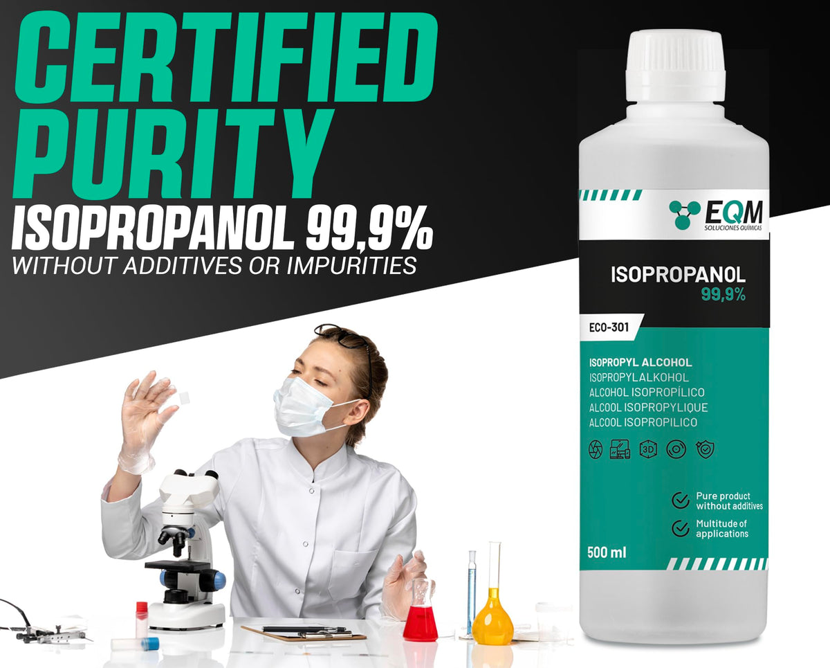EQM - ECO-301 - Isopropyl Alcohol 99.9% Pure - Cleaning Isopropanol 1L