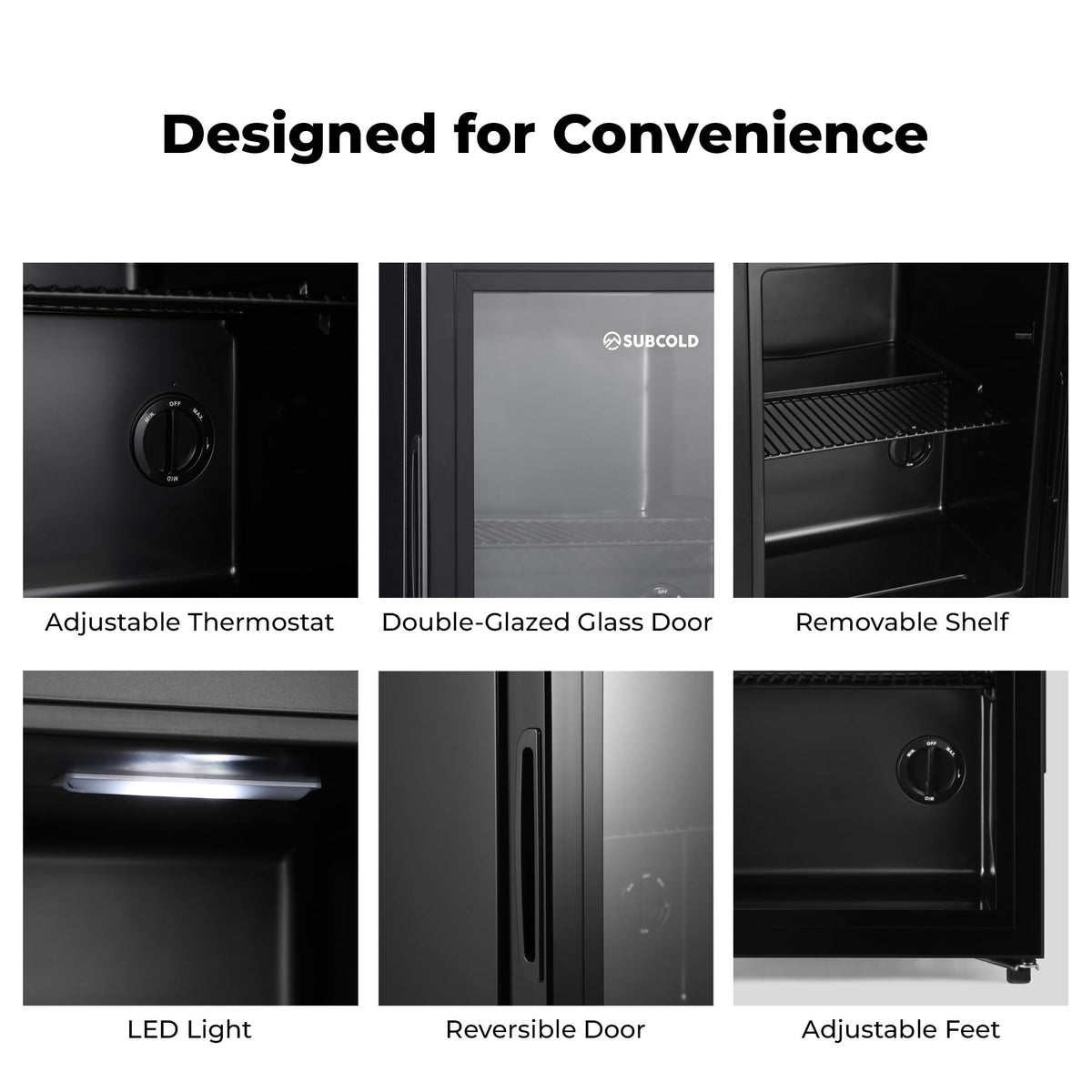 Subcold Cave35 Beer Fridge | 35L | 0-8°C | LED | Stainless Steel Door