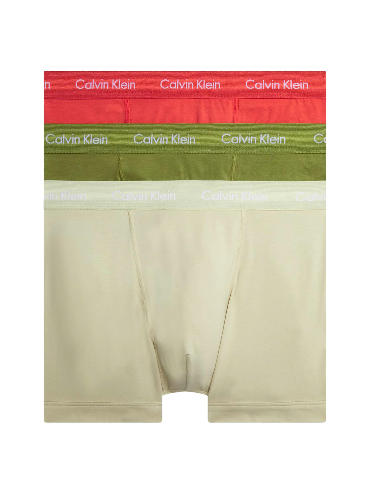 Calvin Klein Men’s 3 Pack Trunks with Logo Waistband