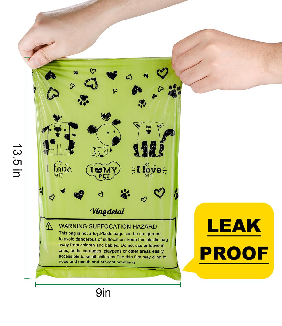 Biodegradable Dog Poo Bags with Dispenser Leak Proof - 280 Count Scented