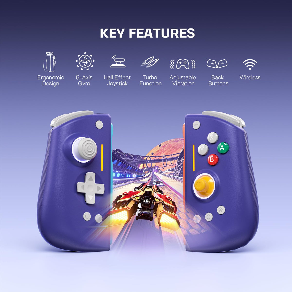 NYXI Hyperion 3 Switch 2 Controller – World's First Third-Party Wireless Controller for Switch 2, 9-Axis Gyro, Hall Effect Joysticks, Full Mechanical Button, Dual Back Button & Adjustable Vibration