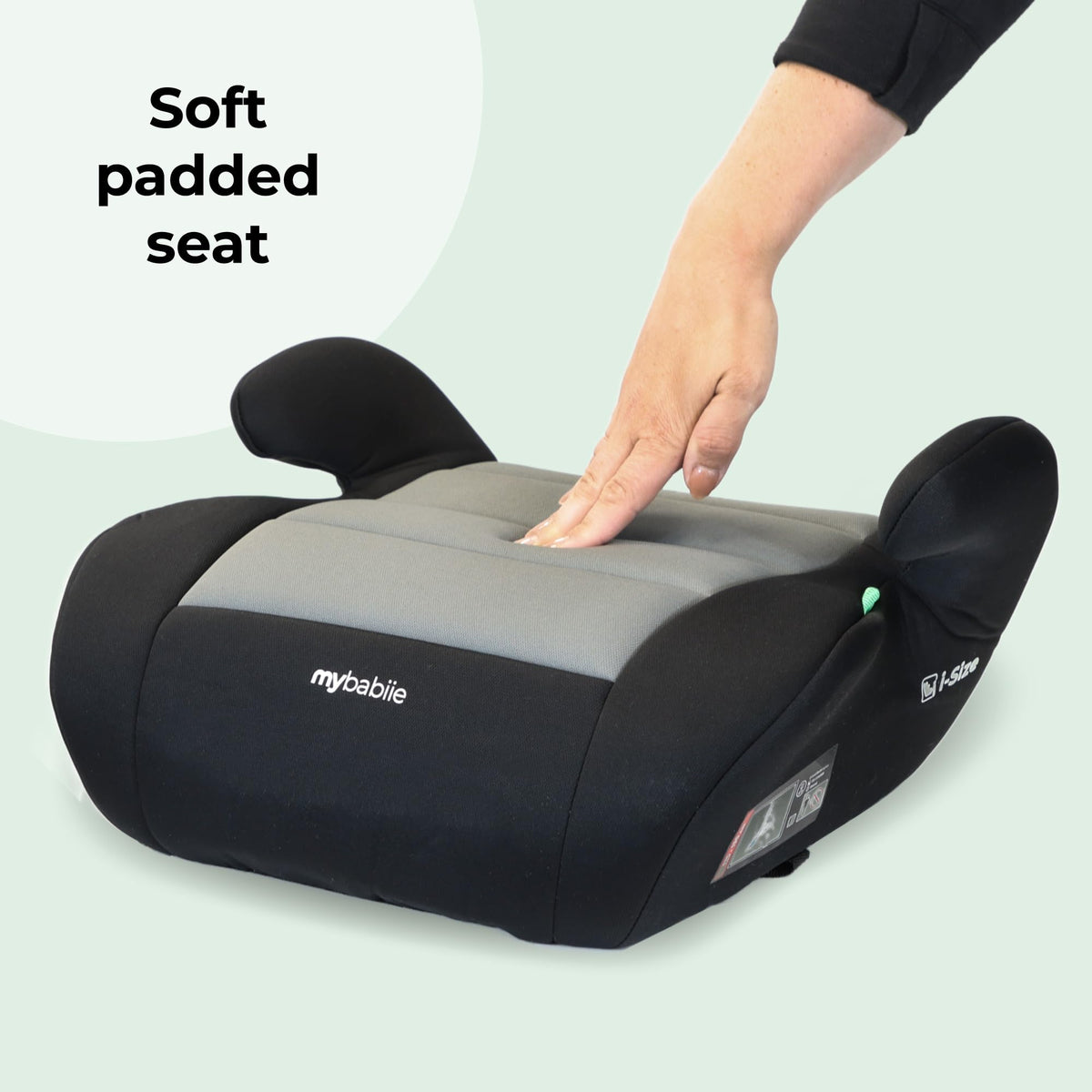 My Babiie MBCSB10 Booster Car Seat - Lightweight at 1kg, Approx. 6-12 Years (125-150cm, 22-36kg), R129, i-Size Backless Child Car Seat, Group 3, Compact, Portable, Ideal for Travel - Pink Leopard