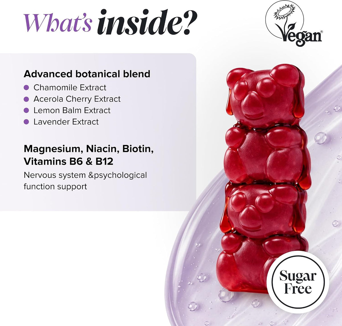 Kids Night-Time Gummies | Magnesium, L-Theanine, Vitamin B | Novomins