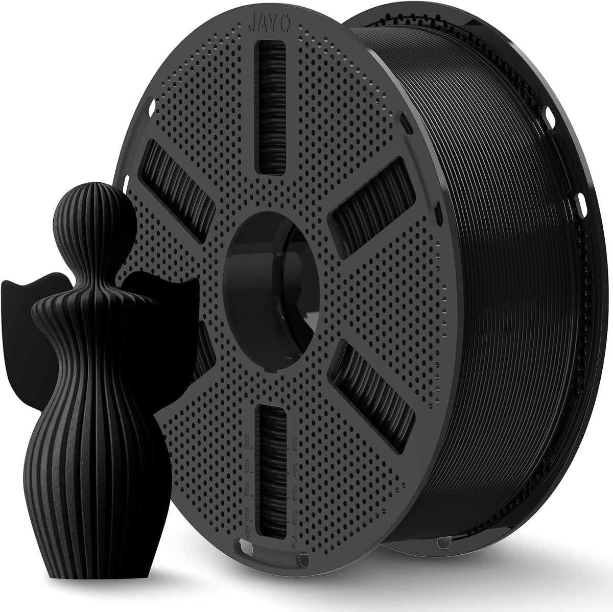 JAYO PLA+ 3D Printing Filament 1.75 mm, 1.1KG (2.4lbs) Spool Black