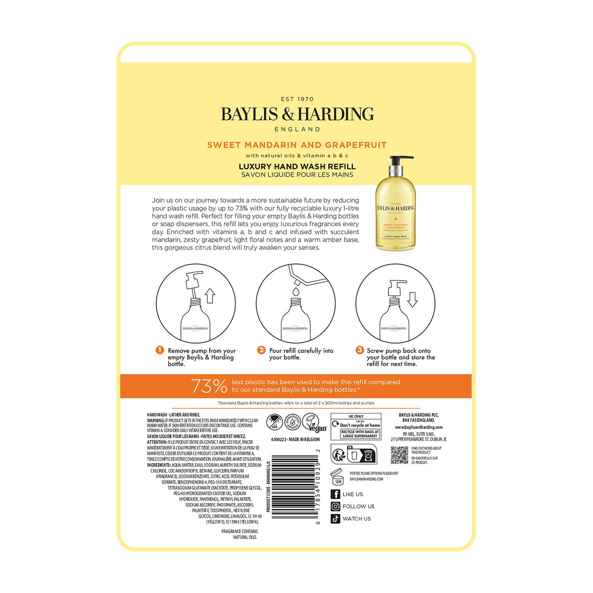 Baylis & Harding Signature Luxury Hand Wash 500ml 3 pack