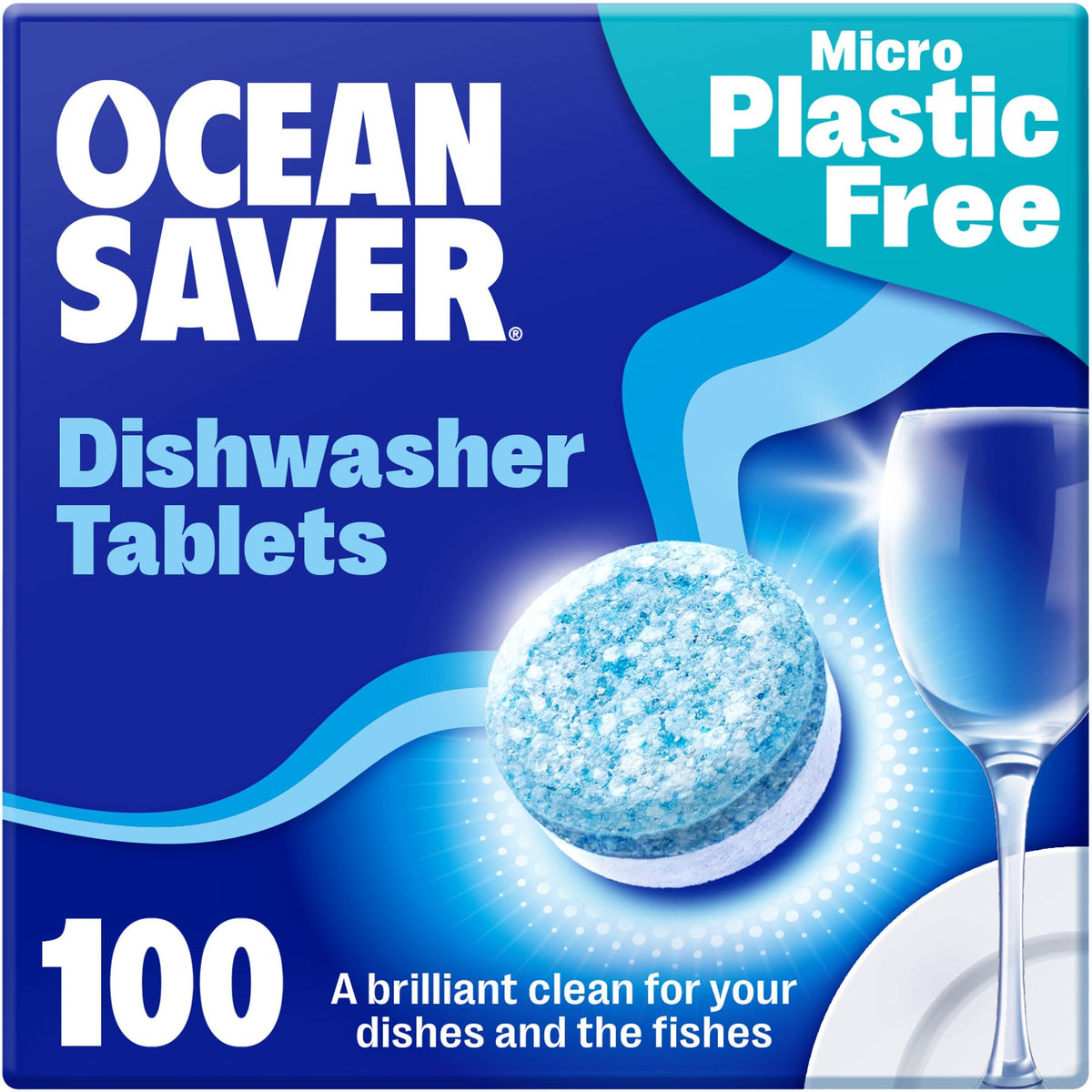 OceanSaver Eco-Friendly Dishwasher Tablets, Pack of 30 | 3-in-1